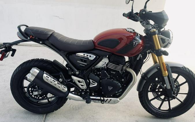 2024 Triumph Scrambler 400 X Carnival Red / Phantom Black