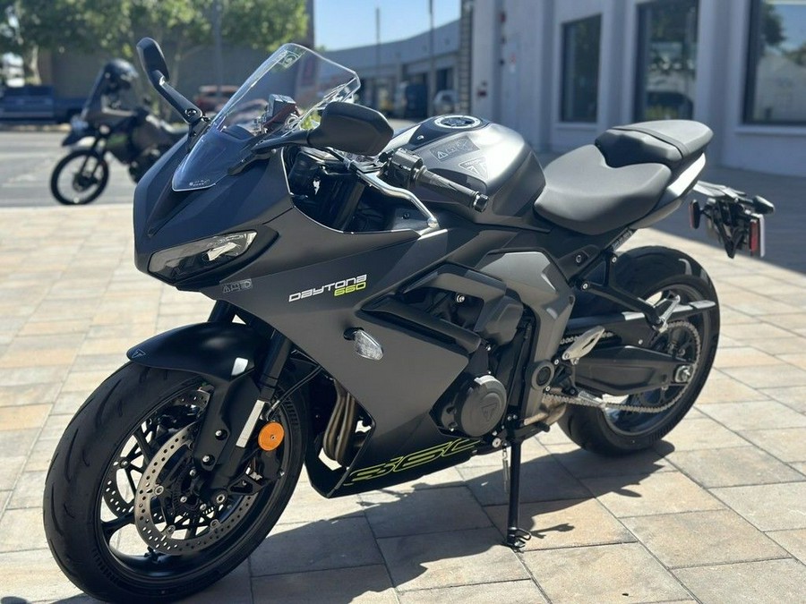 2025 Triumph Daytona 660 Satin Granite/Satin Black