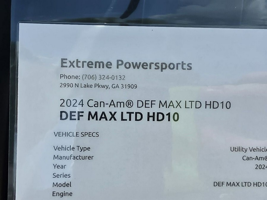 2024 Can-Am Defender MAX Limited HD10