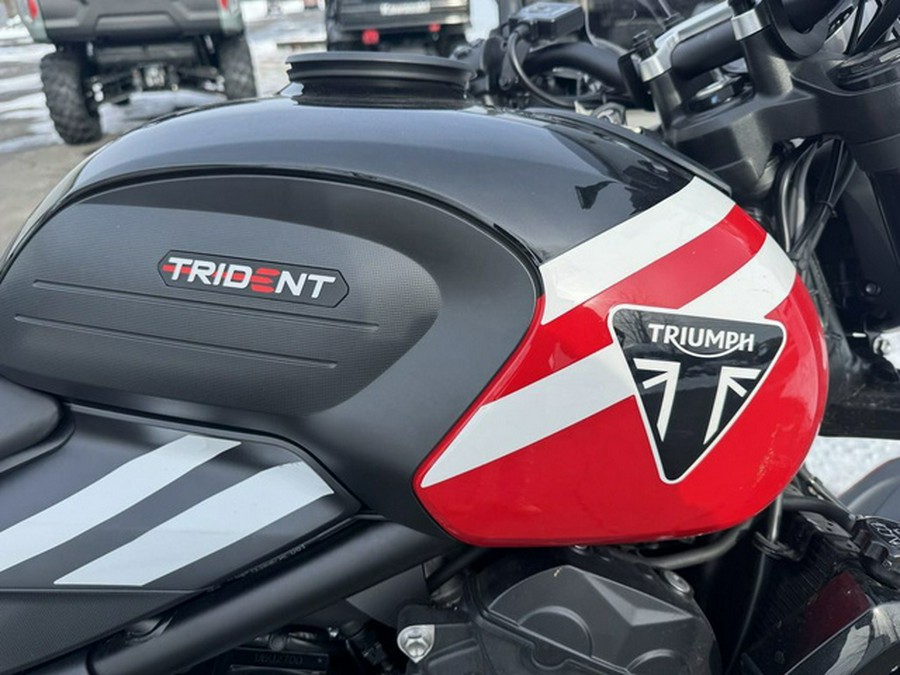 2025 Triumph Trident 660 Diablo RedSapphire Black