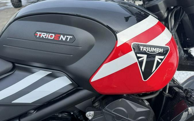 2025 Triumph Trident 660 Diablo RedSapphire Black