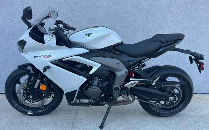 2025 Triumph Daytona 660 Snowdonia WhiteSapphire Black