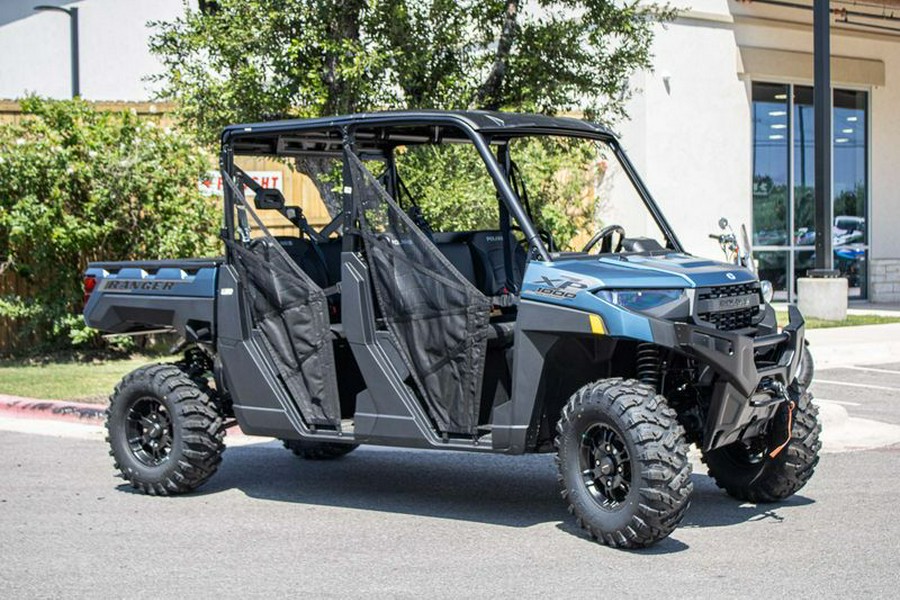 New 2025 POLARIS RANGER CREW XP 1000 PREMIUM BLUE SLATE METALLIC SMOKE