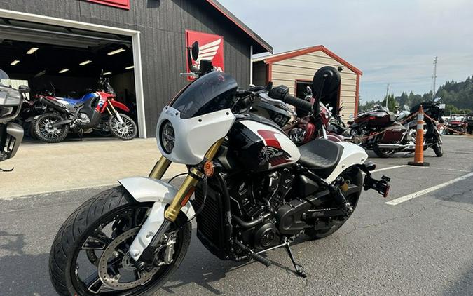 2025 Indian 101 Scout Ghost White Metallic With Graphics