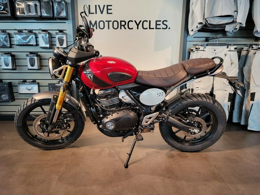 2024 Triumph Scrambler 400 X Carnival Red / Phantom Black