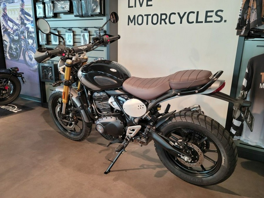 2024 Triumph Scrambler 400 X Phantom Black / Silver Ice