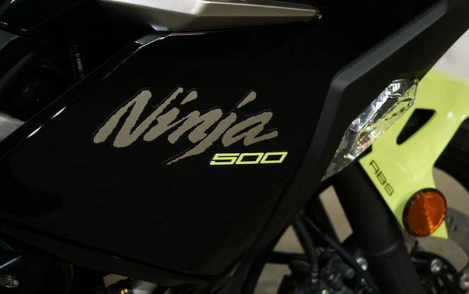 2026 Kawasaki Ninja 500 ABS Metallic Yellowish GreenEbony