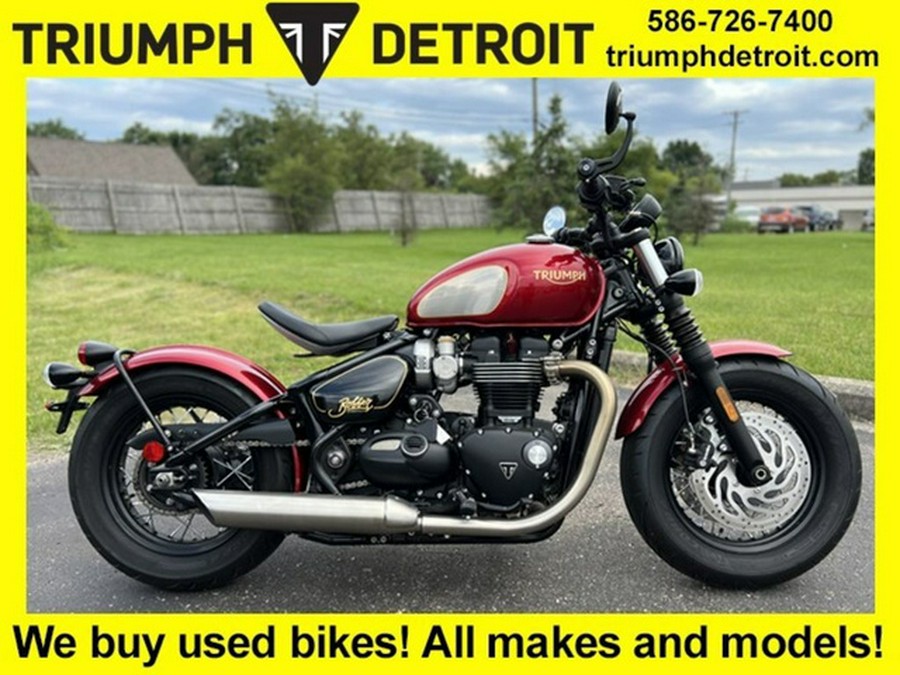 2022 Triumph Bonneville Bobber Gold Line Carnival Red/Sapphire