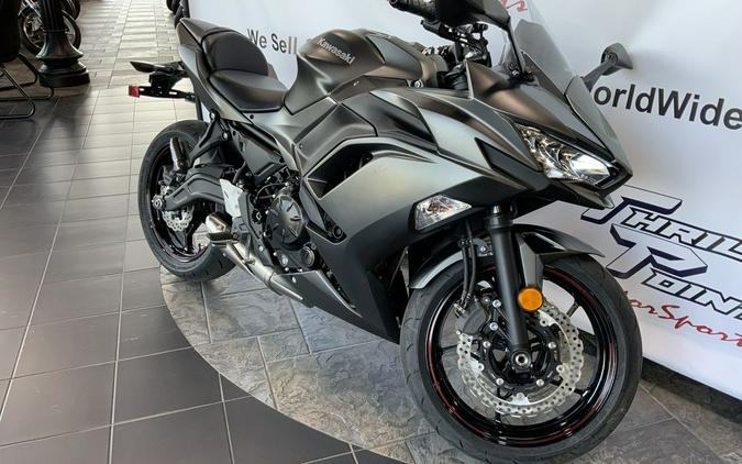 2022 Kawasaki Ninja® 650 Metallic Matte Graphenesteel Gray