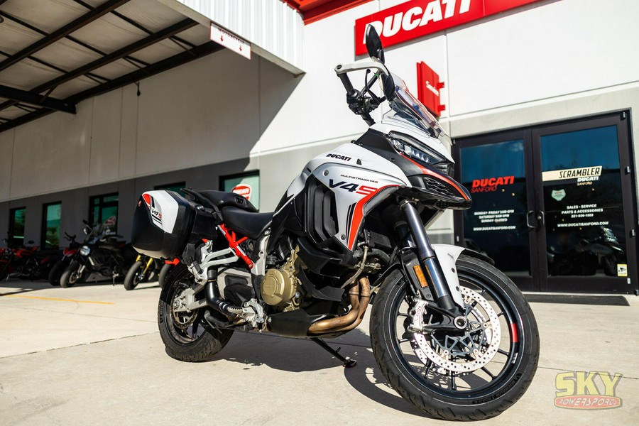 2023 Ducati Multistrada V4 S Iceberg White Alloy Wheels TravelRadar