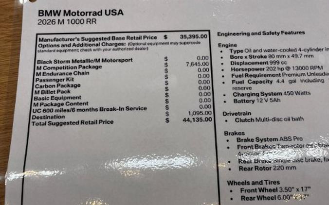 2026 BMW M 1000 RR