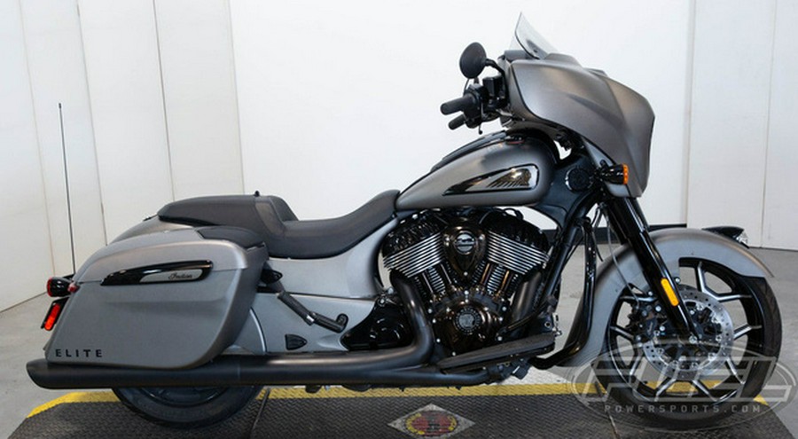 2022 Indian Chieftain Elite Heavy Metal Smoke With Polished B