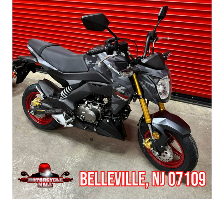 2024 Kawasaki Z125 PRO Cypher Camo Gray Matte/Metallic Matte Carbon Gray