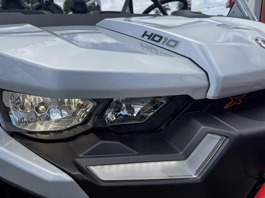 2025 Can-Am® Defender MAX X mr with Half-Doors HD10 Hyper Silver & Legion Red