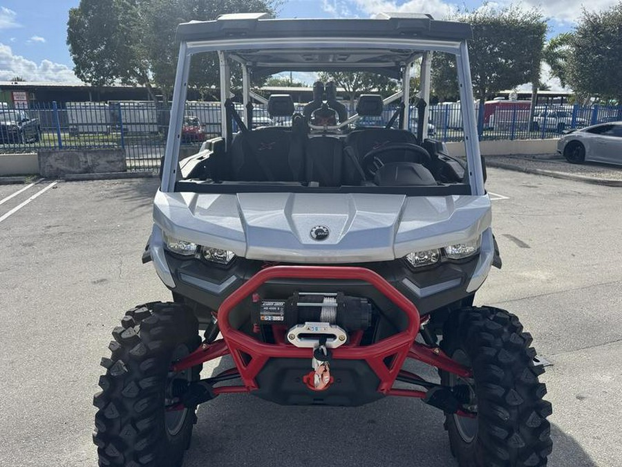 2025 Can-Am® Defender MAX X mr with Half-Doors HD10 Hyper Silver & Legion Red