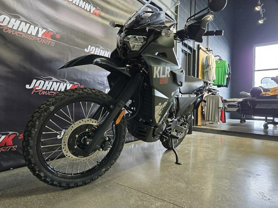 2025 Kawasaki KLR650 Metallic Matte Old School Green