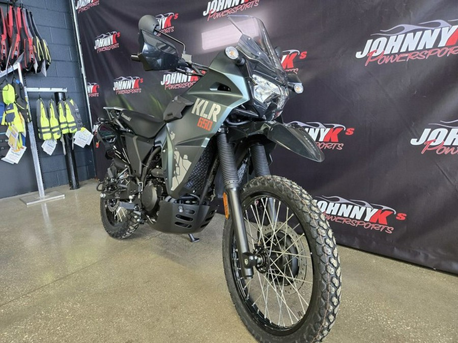 2025 Kawasaki KLR650 Metallic Matte Old School Green