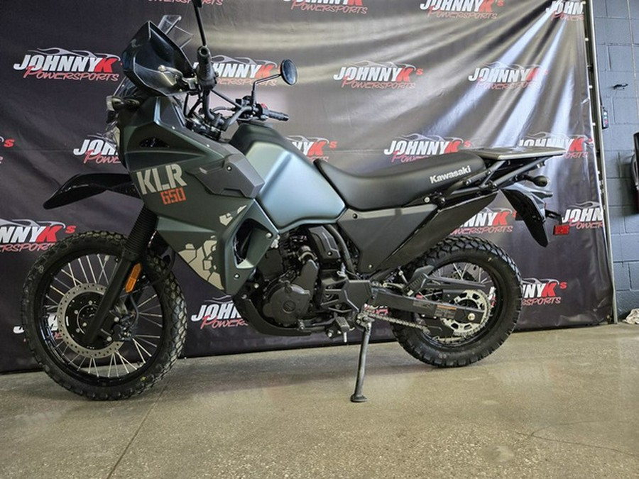 2025 Kawasaki KLR650 Metallic Matte Old School Green