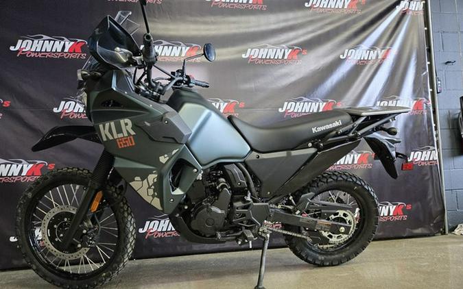 2025 Kawasaki KLR650 Metallic Matte Old School Green