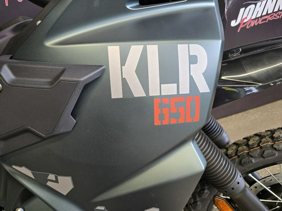 2025 Kawasaki KLR650 Metallic Matte Old School Green