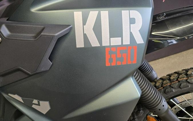 2025 Kawasaki KLR650 Metallic Matte Old School Green