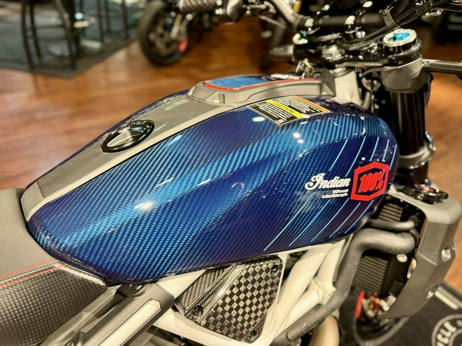 2024 Indian Motorcycle® FTR x 100% R Carbon Blue Candy Carbon