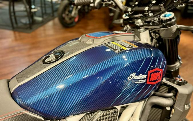 2024 Indian Motorcycle® FTR x 100% R Carbon Blue Candy Carbon