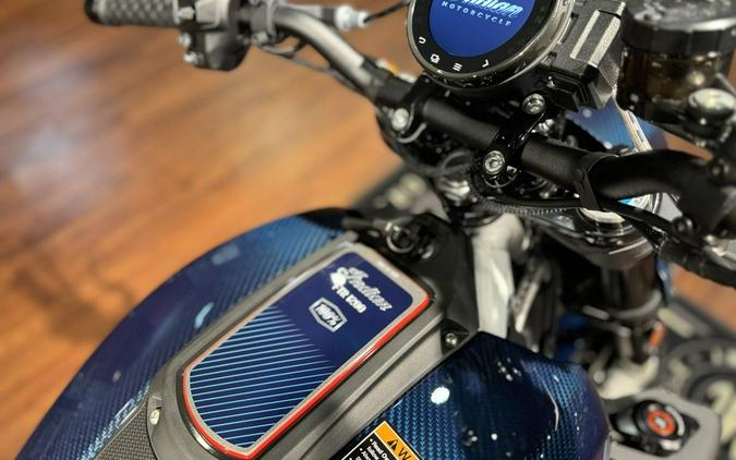 2024 Indian Motorcycle® FTR x 100% R Carbon Blue Candy Carbon