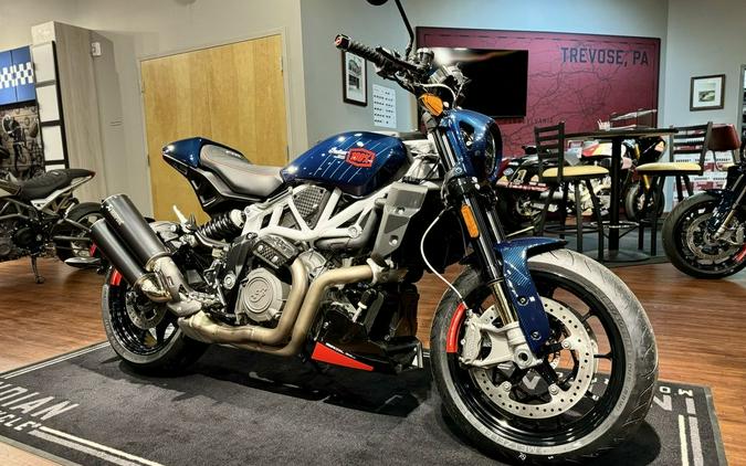 2024 Indian Motorcycle® FTR x 100% R Carbon Blue Candy Carbon