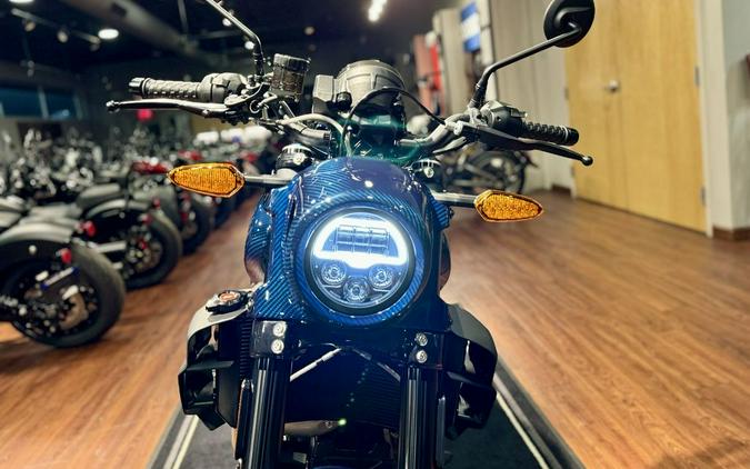 2024 Indian Motorcycle® FTR x 100% R Carbon Blue Candy Carbon