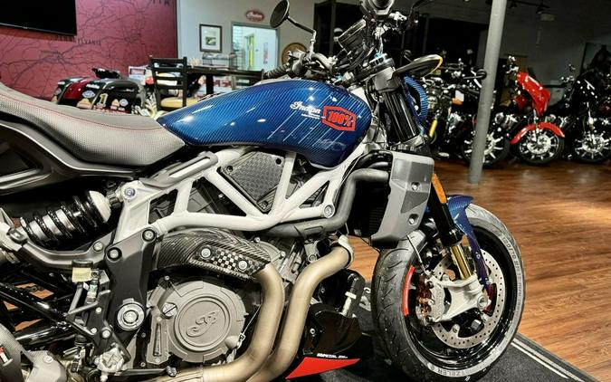 2024 Indian Motorcycle® FTR x 100% R Carbon Blue Candy Carbon