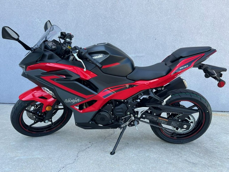 2024 Kawasaki Ninja® 500 ABS Passion Red/Metallic Flat Spark Black