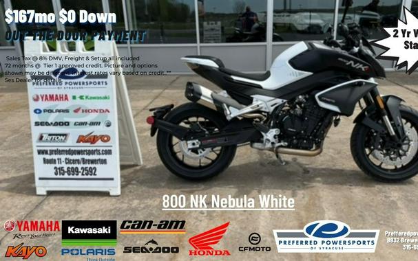 2024 CFMOTO 800 NK Nebula White