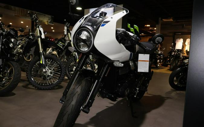 2026 Triumph Thruxton 400 Pearl Metallic White / Storm Grey 400