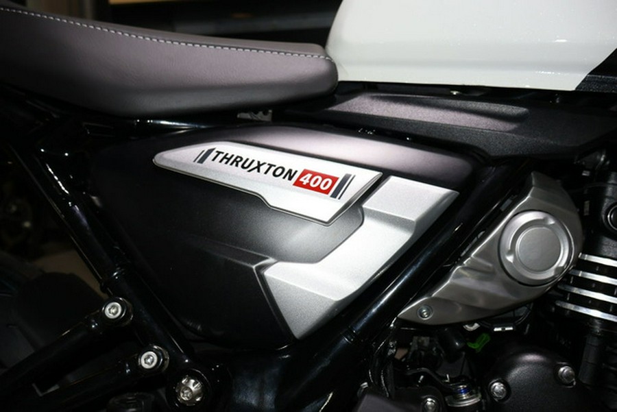 2026 Triumph Thruxton 400 Pearl Metallic White / Storm Grey 400