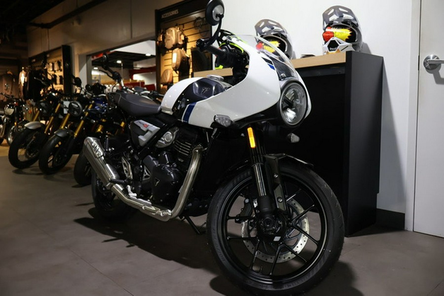 2026 Triumph Thruxton 400 Pearl Metallic White / Storm Grey 400