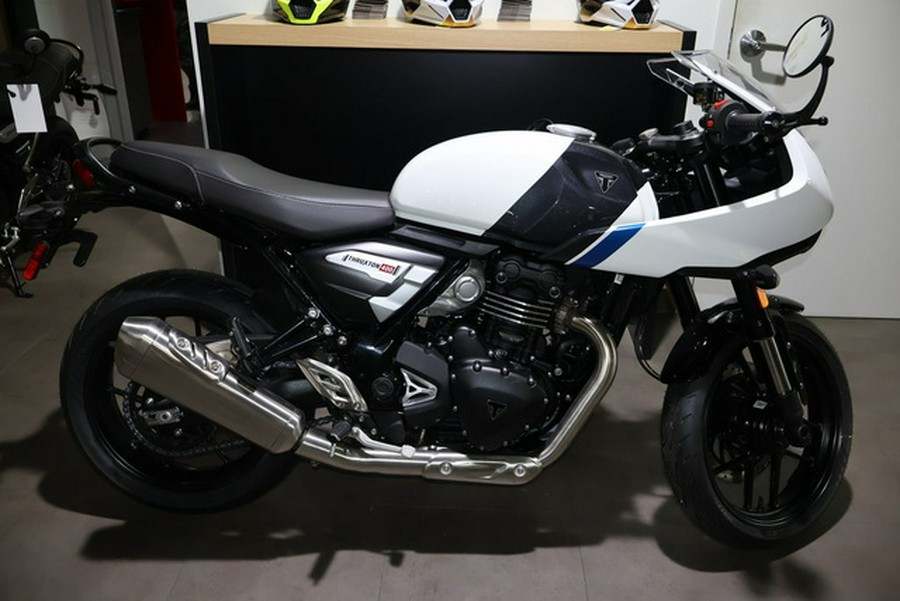 2026 Triumph Thruxton 400 Pearl Metallic White / Storm Grey 400