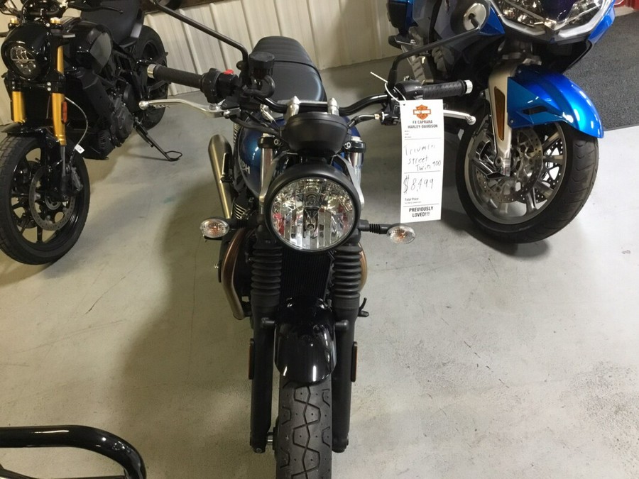 2022 Triumph Street Twin 900 Azure Blue