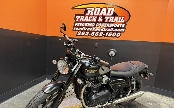 2022 Triumph Street Twin Gold Line Matt Sapphire Black Gold Line