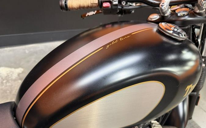 2022 Triumph Street Twin Gold Line Matt Sapphire Black Gold Line