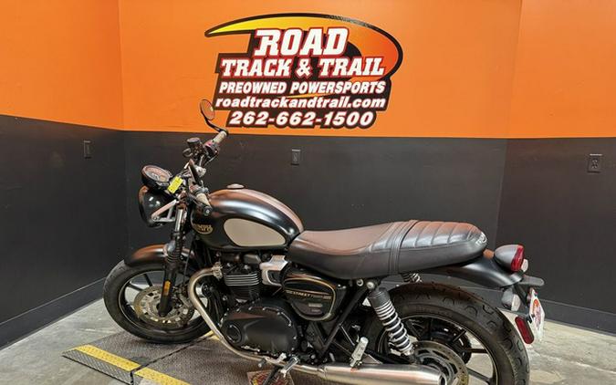 2022 Triumph Street Twin Gold Line Matt Sapphire Black Gold Line
