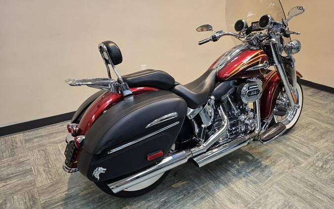 2014 Harley-Davidson® CVO™ Softail® Deluxe Crimson Red Sunglo and Ruby Flake FLSTNSE
