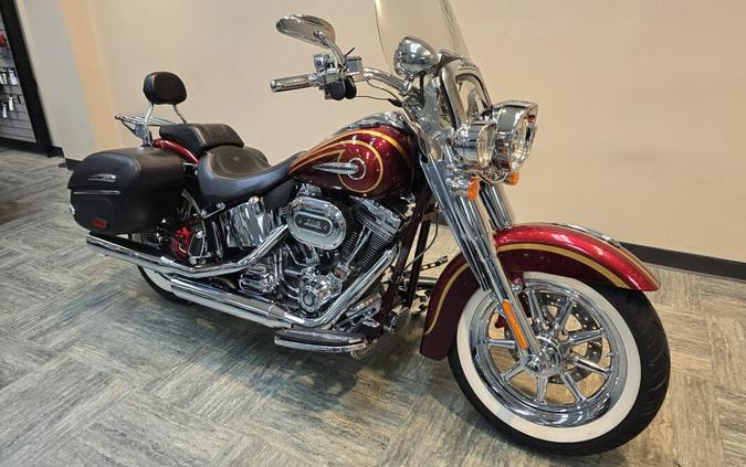2014 Harley-Davidson® CVO™ Softail® Deluxe Crimson Red Sunglo and Ruby Flake FLSTNSE