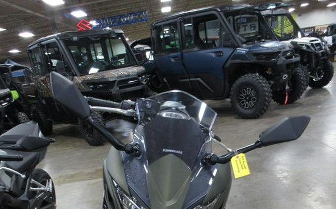2024 Kawasaki Ninja® 650 Metallic Covert Green/Metallic Spark Black