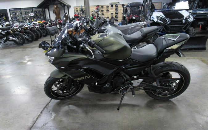 2024 Kawasaki Ninja® 650 Metallic Covert Green/Metallic Spark Black