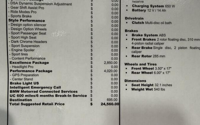 2026 BMW Motorrad R 1300 RS Light White