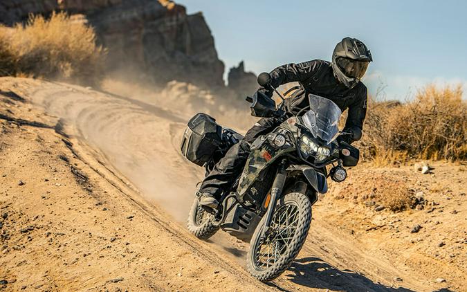 2026 Kawasaki KLR 650 Adventure ABS Cypher Camo Beige/Metallic Matte Carbon Gray - 110326