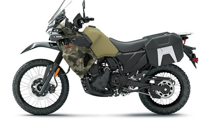 2026 Kawasaki KLR 650 Adventure ABS Cypher Camo Beige/Metallic Matte Carbon Gray - 110326