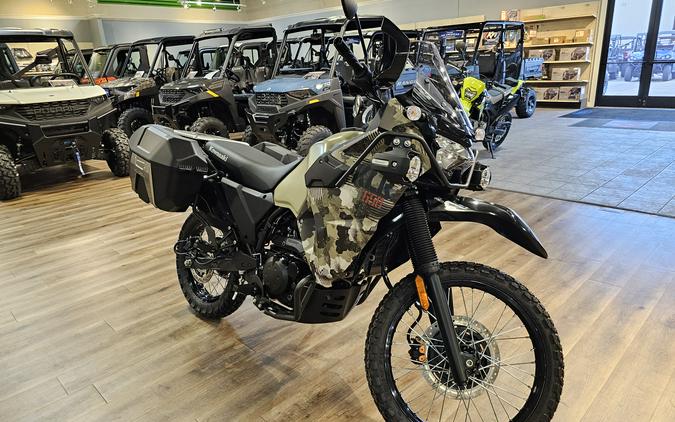 2026 Kawasaki KLR 650 Adventure ABS Cypher Camo Beige/Metallic Matte Carbon Gray - 110326