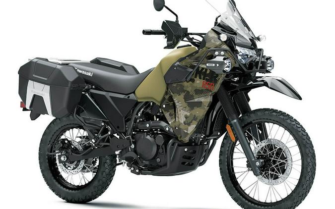 2026 Kawasaki KLR 650 Adventure ABS Cypher Camo Beige/Metallic Matte Carbon Gray - 110326